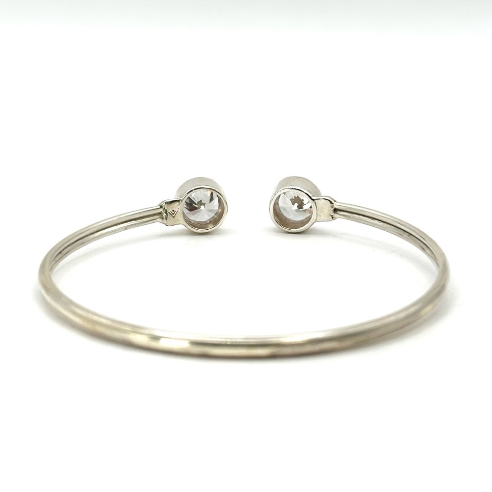 Silpada B2400 Punctuation Sterling Silver & CZ Flexible Cuff Bracelet - Picture 4 of 6